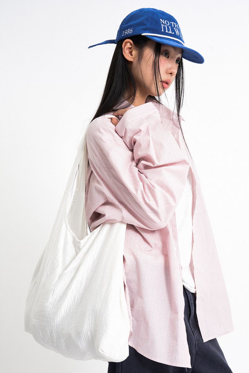 Pint stripe over fit shirt