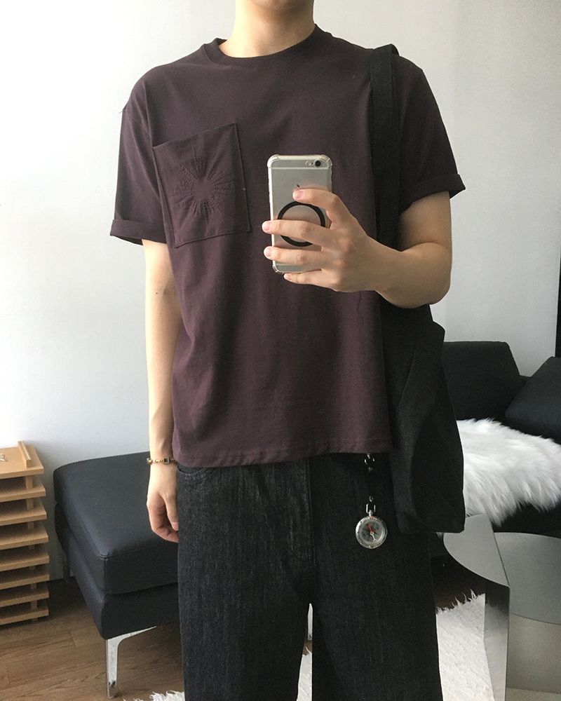Spark Embroidered Pocket Shrot Sleeve T