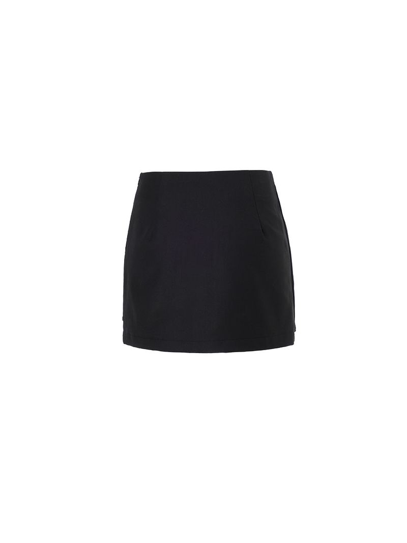 Cardigan layered skirt (Black)