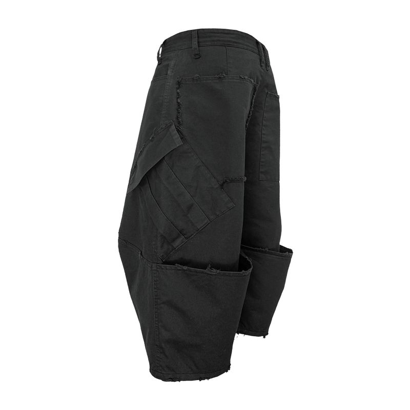 VTG BACK BOOTS CARGO SHORTS_BLACK