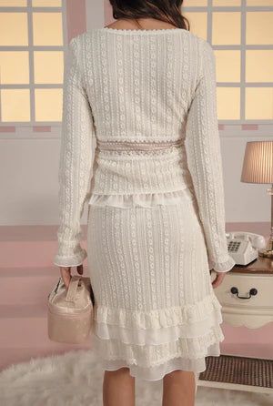 Vanilla lace skirt - ivory