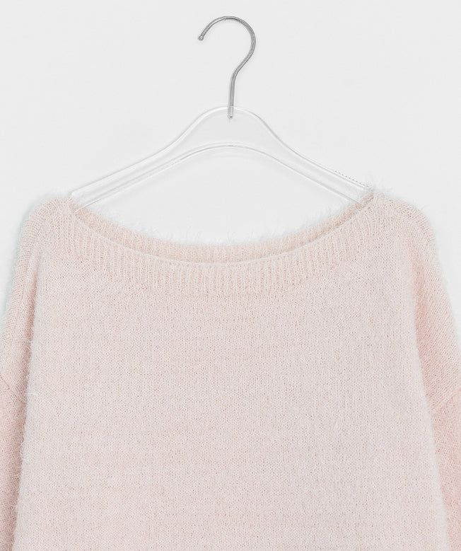 Nayu Hairy Lip Neck Loose Knit