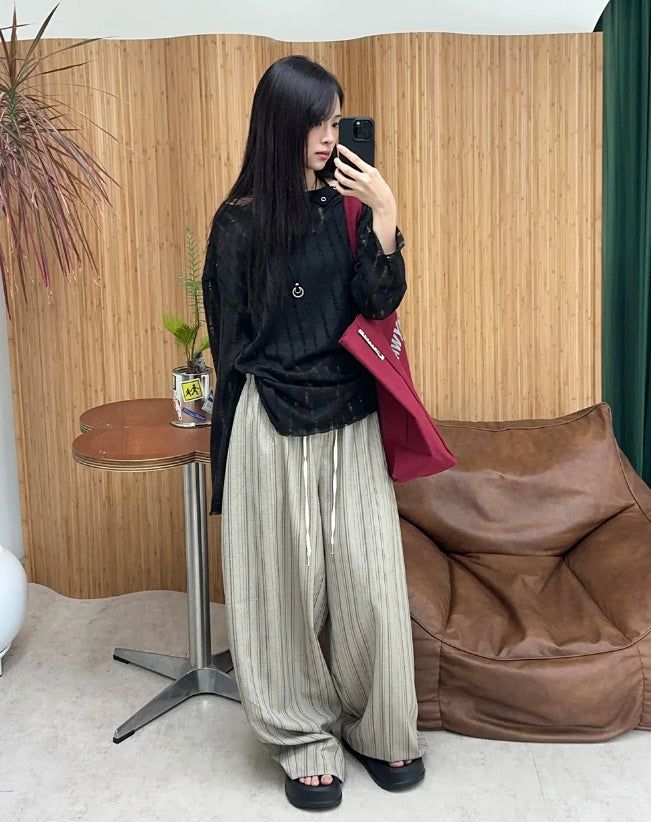 Pierre Striped Banding Slacks