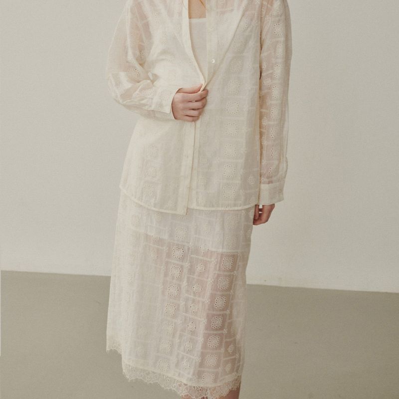 Melrose Sheer Midi Skirt