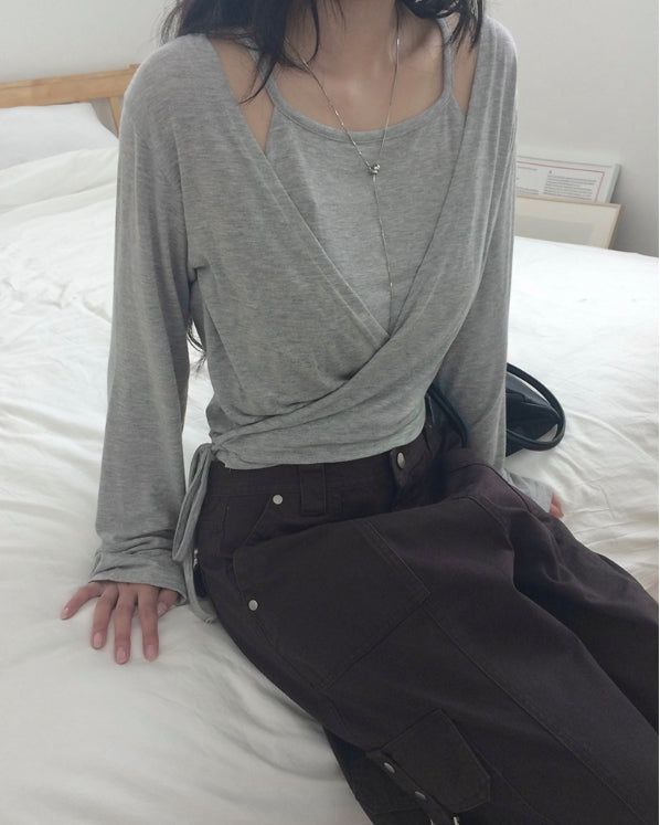 Kiru Layered Wrap Cardigan