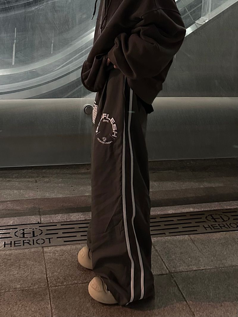 flag track nylon pants