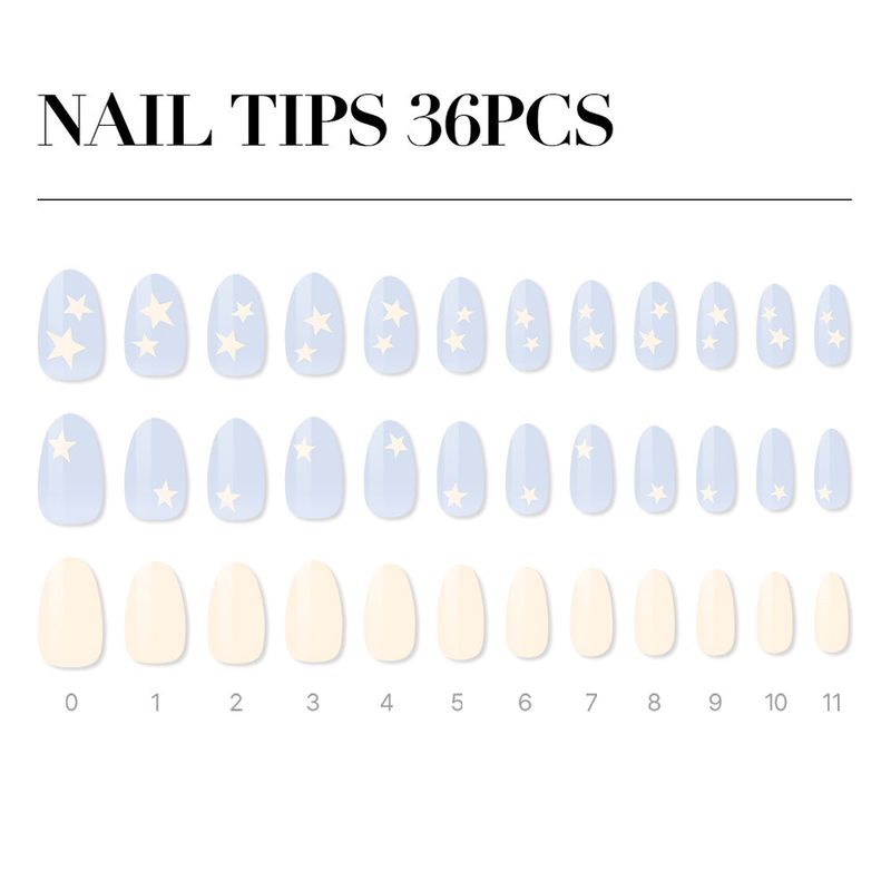 MUZMAK Reusable Nail Tip Starry(Almond)