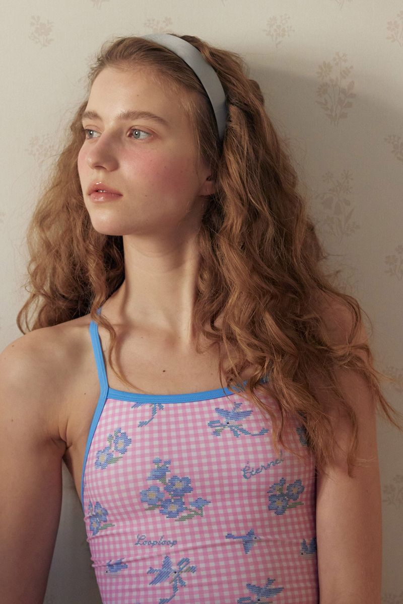 [Bloom Stitch_pink] One Piece Swimsuit