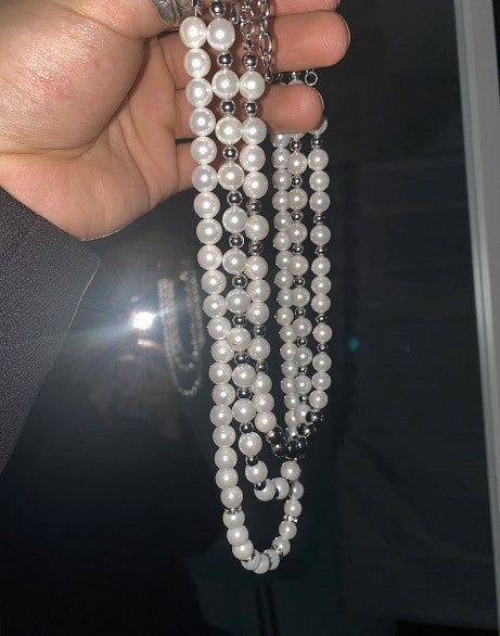 No.8707 HOLY IN CODE pearl & surgical 3type necklace