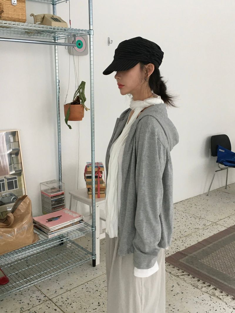 Slab Sweat 2-Way Hooded Zip Up (4c)