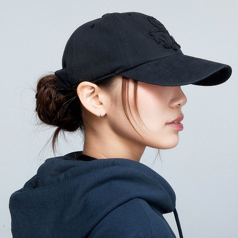 (DUC) Symbol Cotton Ball Cap Vintage Black