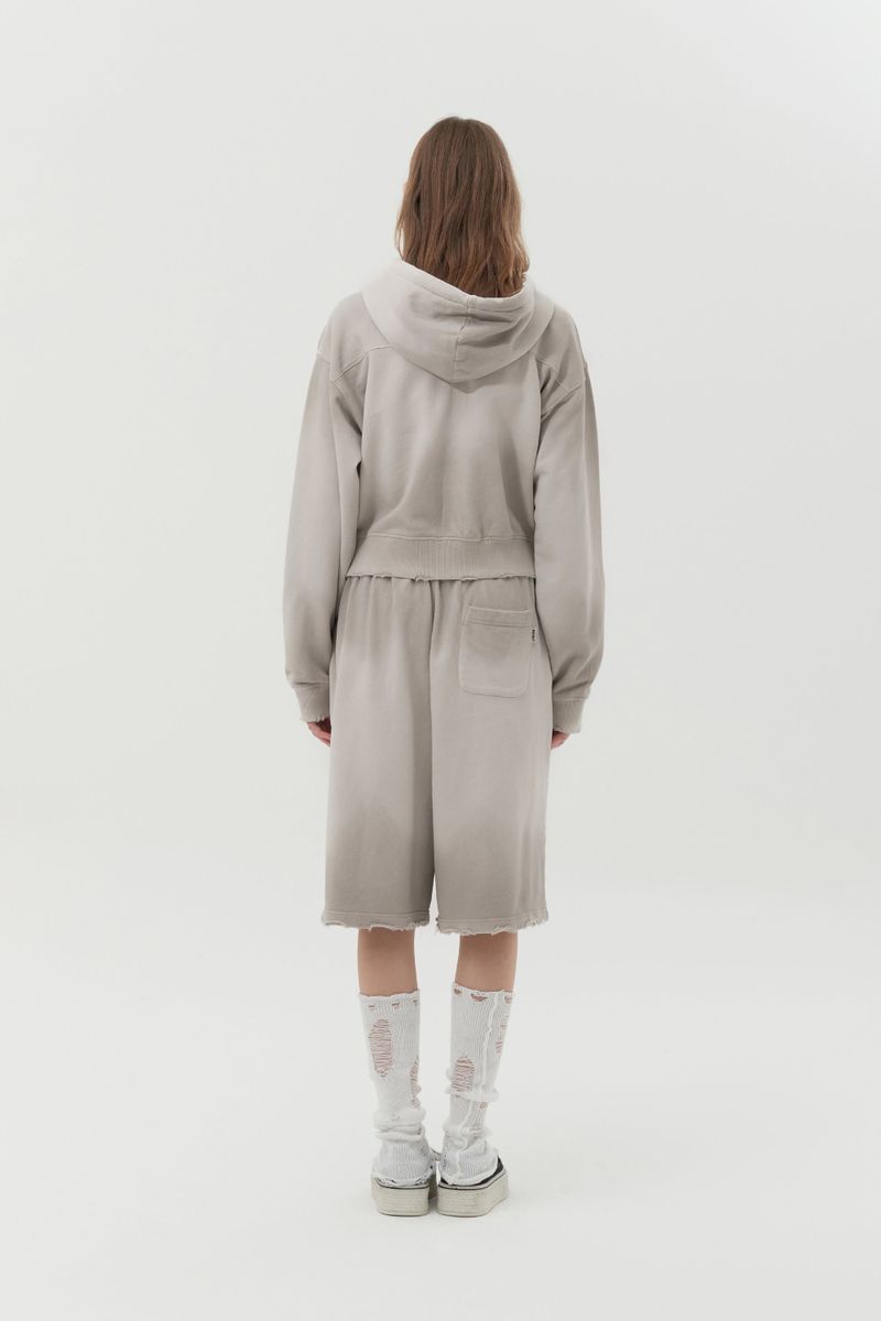 VINTAGE WASHING STUD POINT HALF PANTS [OAT MEAL]