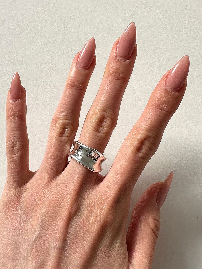 [925silver] Heavy malt ring