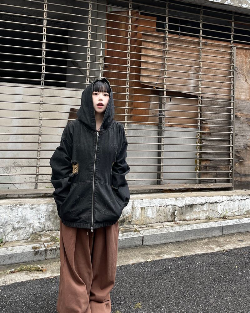 Kafka dart banding wide pants