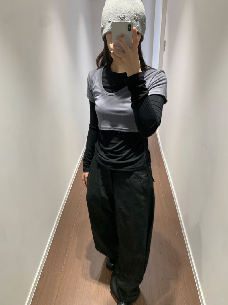 Backflip satin slacks (2color)
