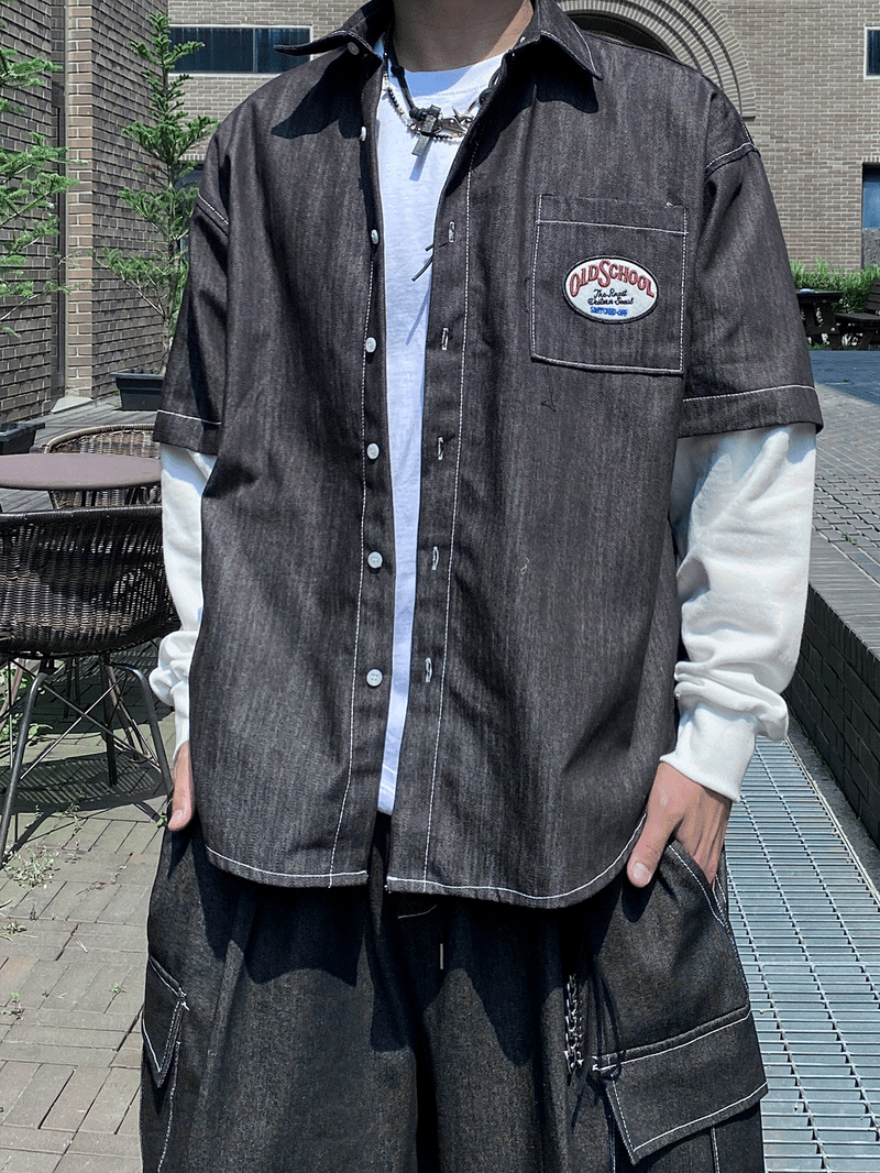 SSROOM(エスエスルーム)の「old patch layered shirt (2color)(Tops)」