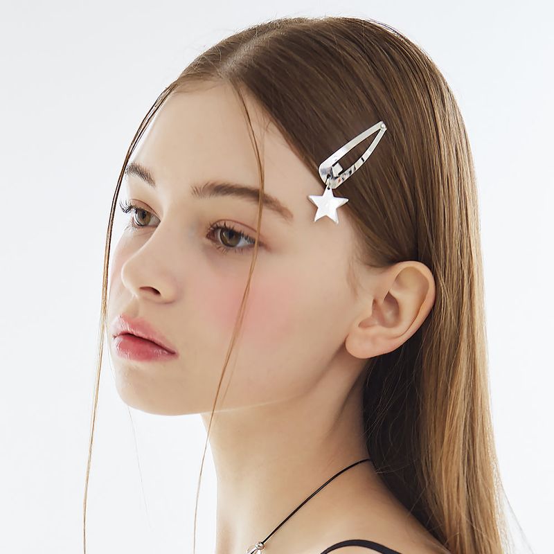 [SET] Ribbon Star Hair Clip Pins