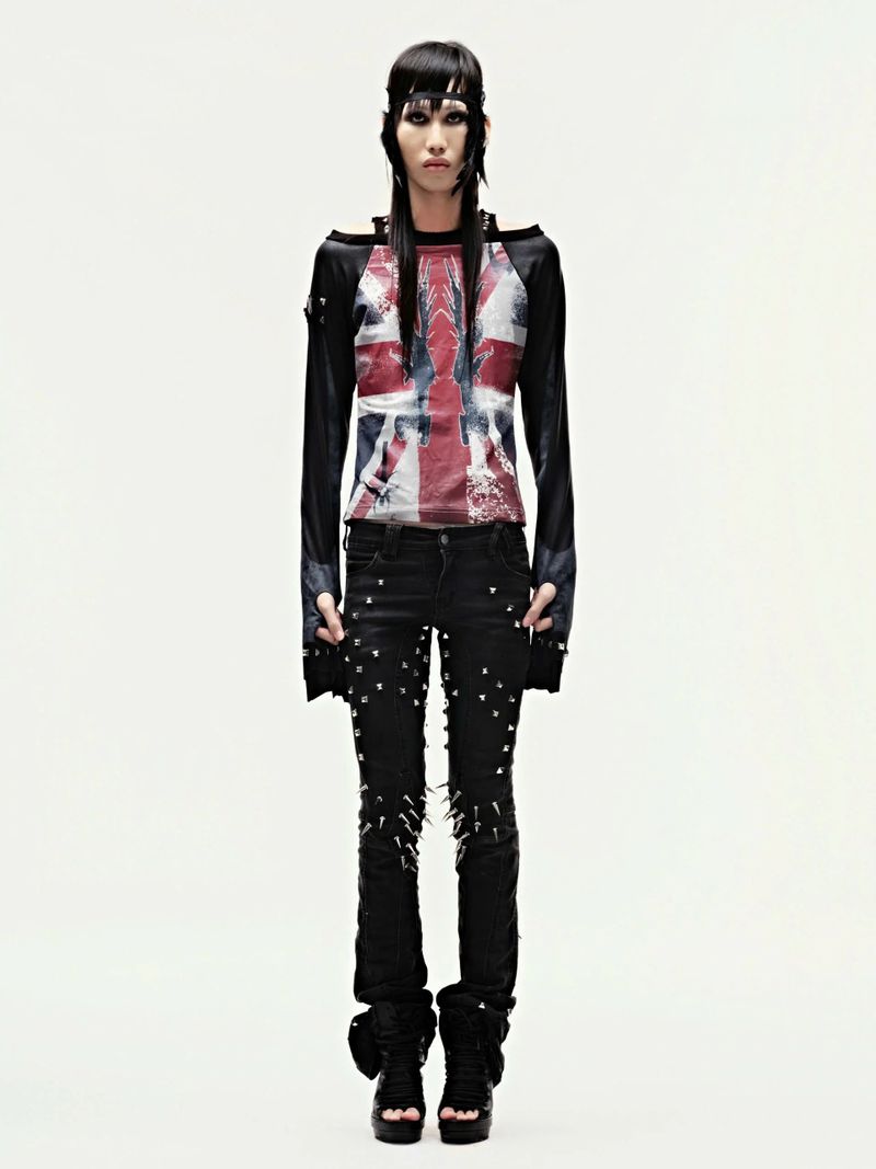 Cozy Worldwide(コージー ワールドワイド)の「"CZ SPIKE STUDDED SKINNY BLACK JEANS "(Pants)」