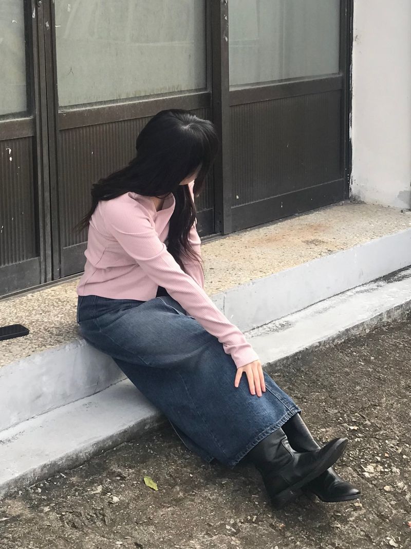 Walter denim long skirt