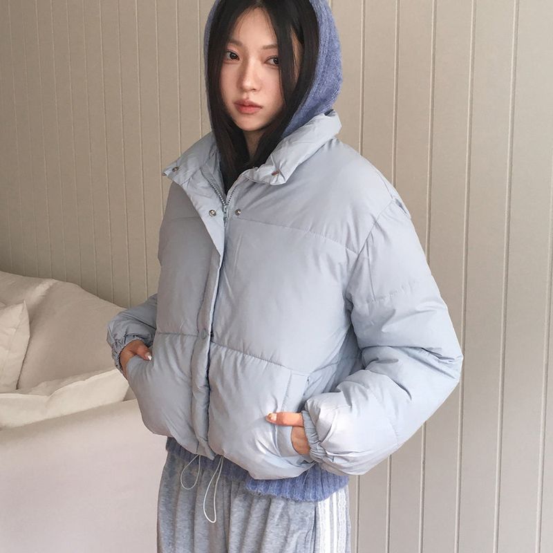チェッキーベーシックパステルウェロンショートパデッドジャケット