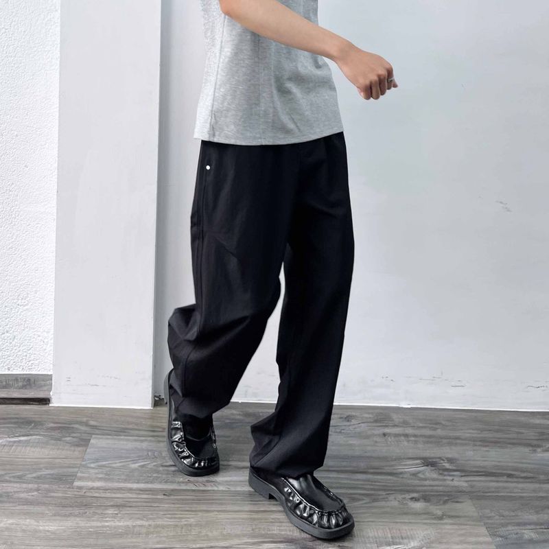 Side-Studded Structural Wide Pants