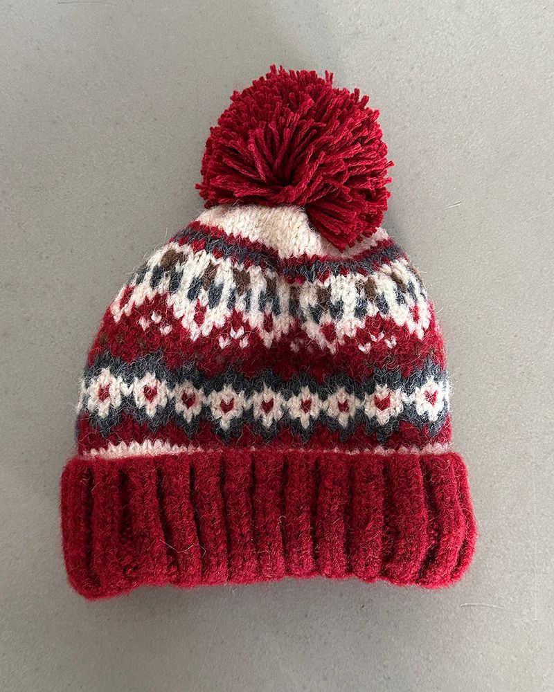 Drop knit roll-up beanie