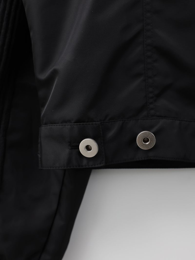 Loin trucker cropped knit jacket