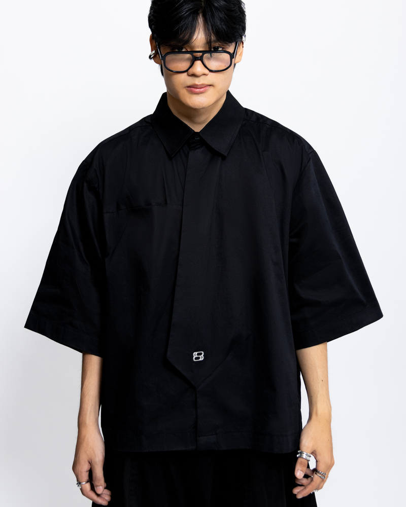 POSH BOXY SHIRT - BLACK 