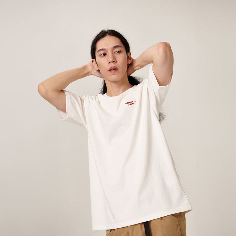 Flatwave in Seoul（フラットウェーブ イン ソウル）の「Naz Classic Logo T-Shirt White（Tops）」