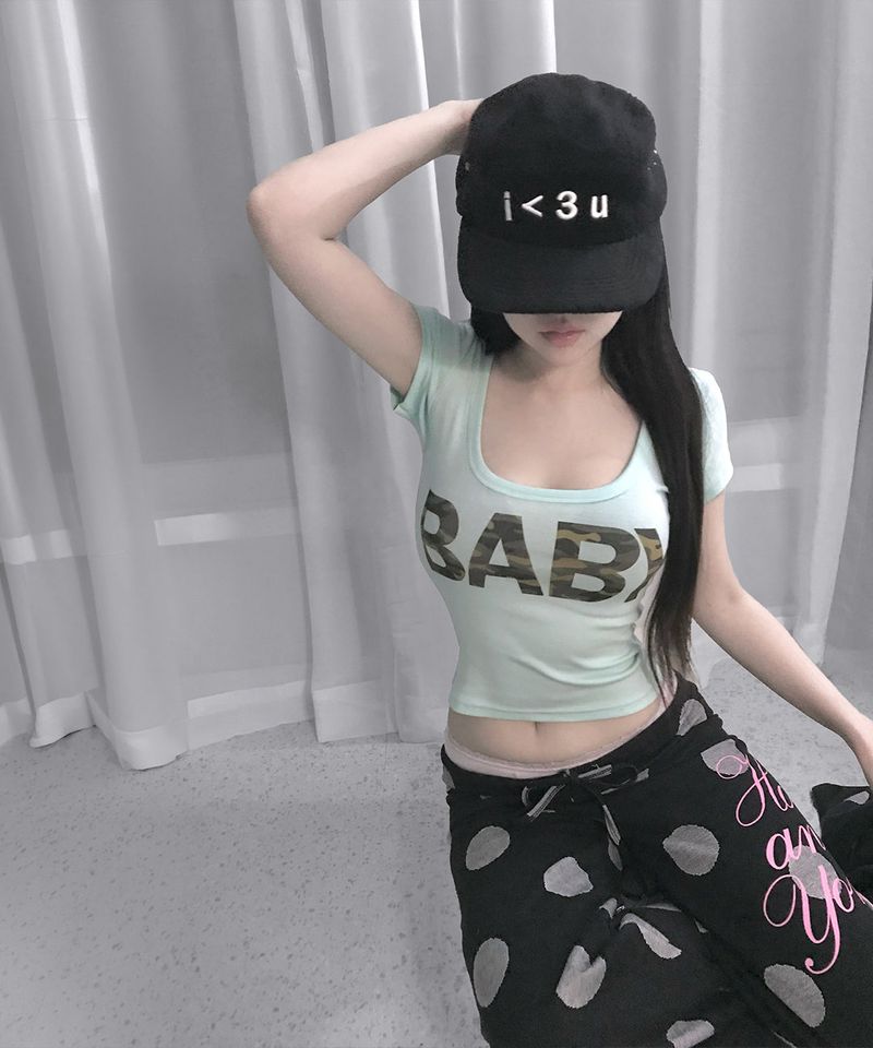 minty camo baby tee (5colors)