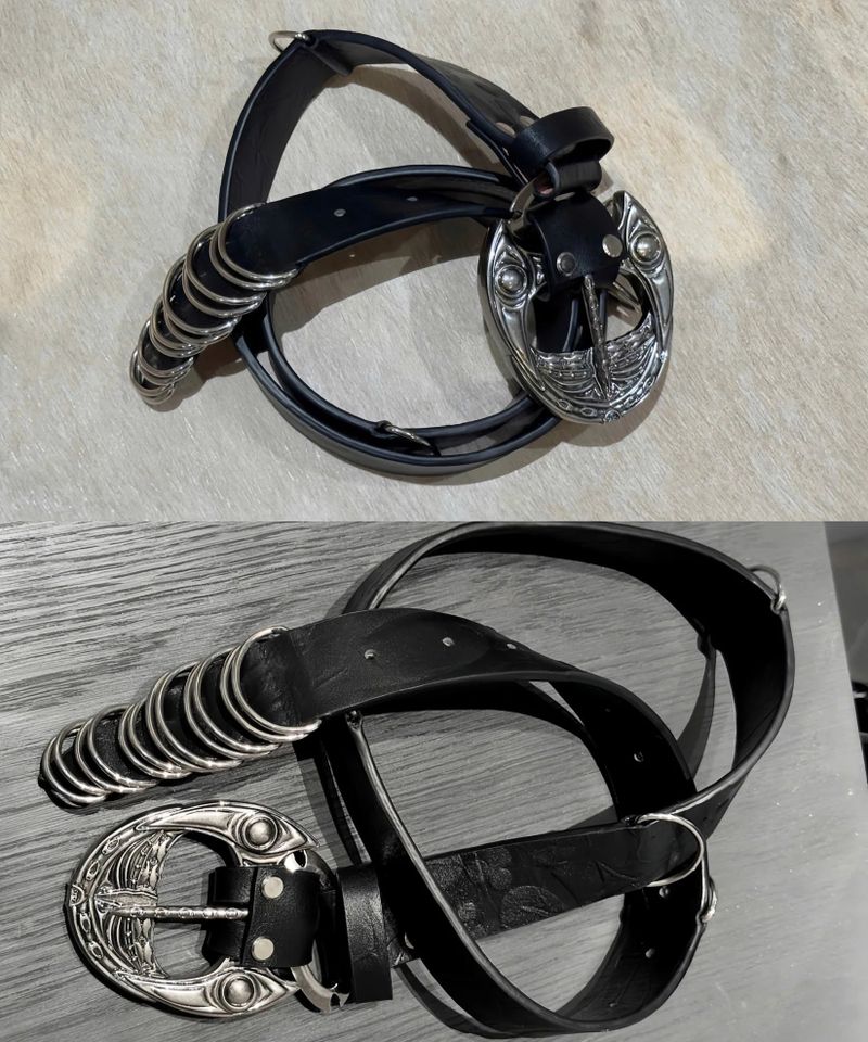COZY RATTLESNAKE LEATHER BELT