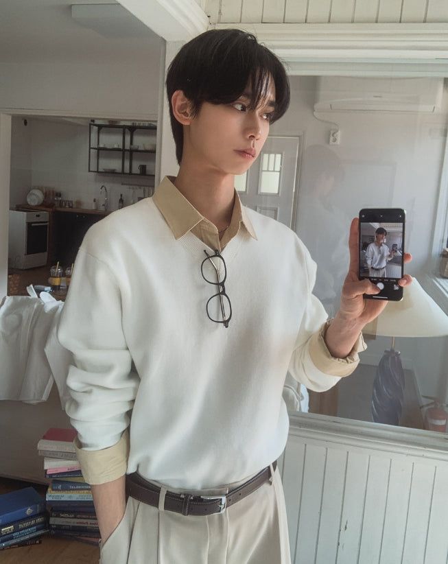 Kifree Loose Fit V-Neck Knit