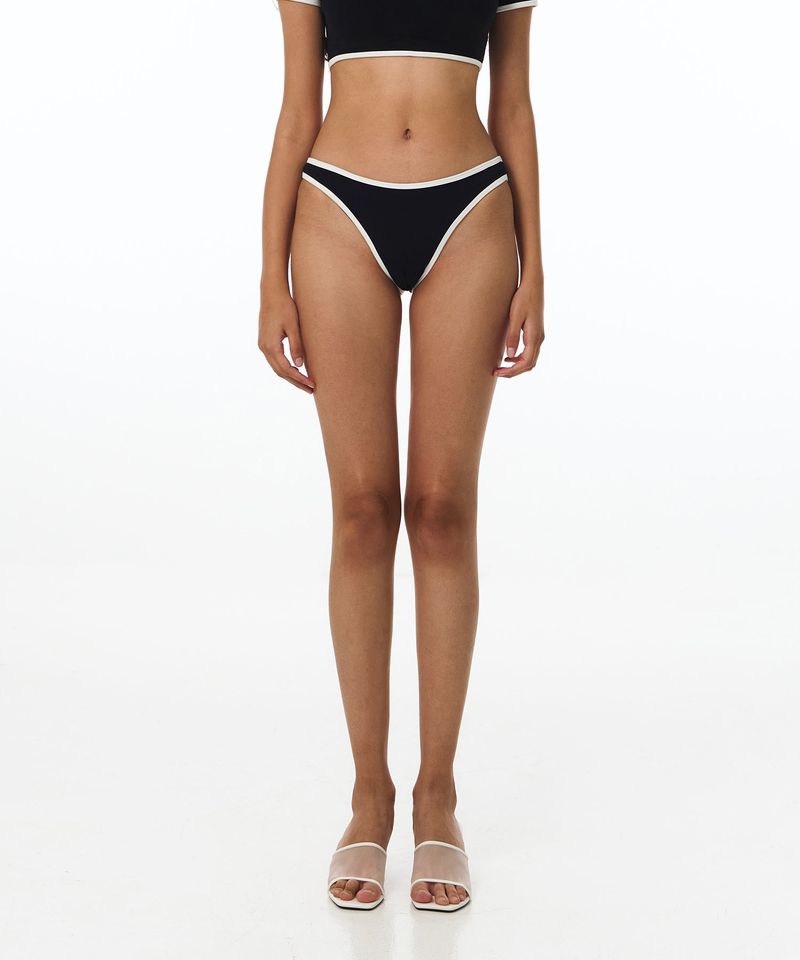 VINAJ(ビナジェイ)の「Line Mini Short Bikini Panties (Black)(Swimwear)」