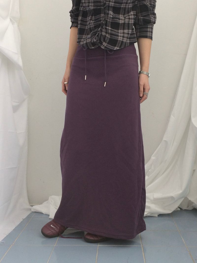 Slim Base String Long Skirt