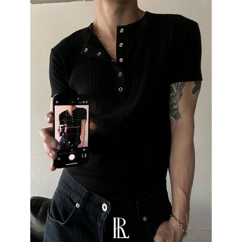 LAURANT（ロラン）の「[S/S] High ribbed henry neck half knit(3color)（Tops）」