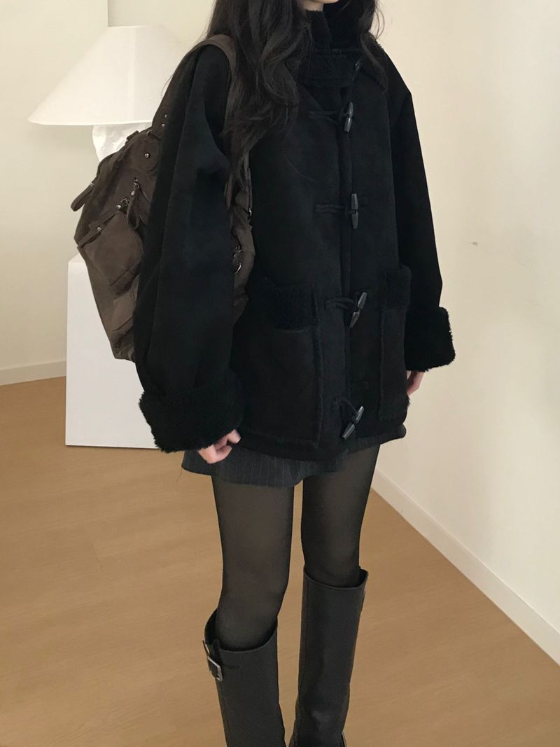 Kitten（キッテン）の「toggle hooded suede coat (one color)（Jackets/Outerwear）」