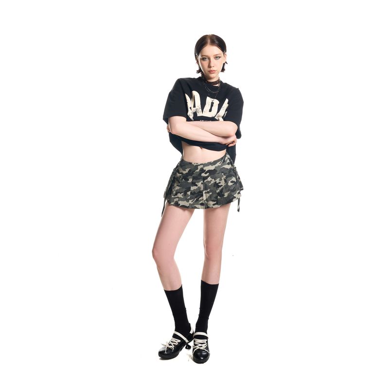 HADES KHAKI CAMO MINI SKIRT