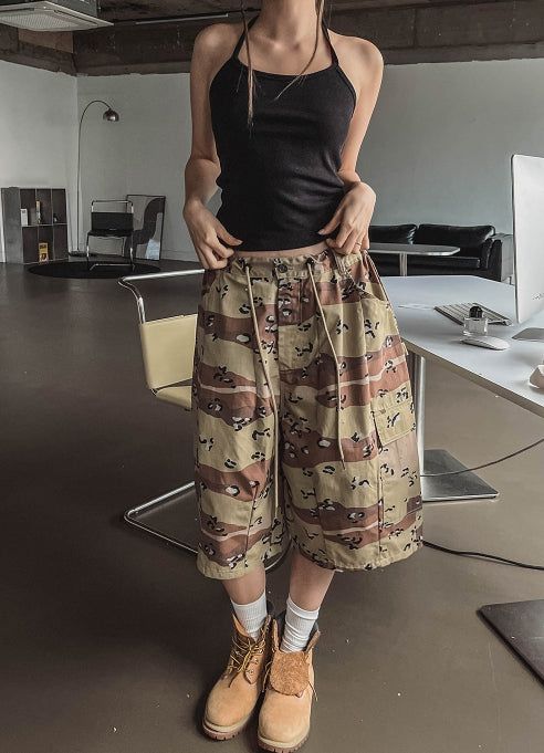 Lip cargo stopper Bermuda pants