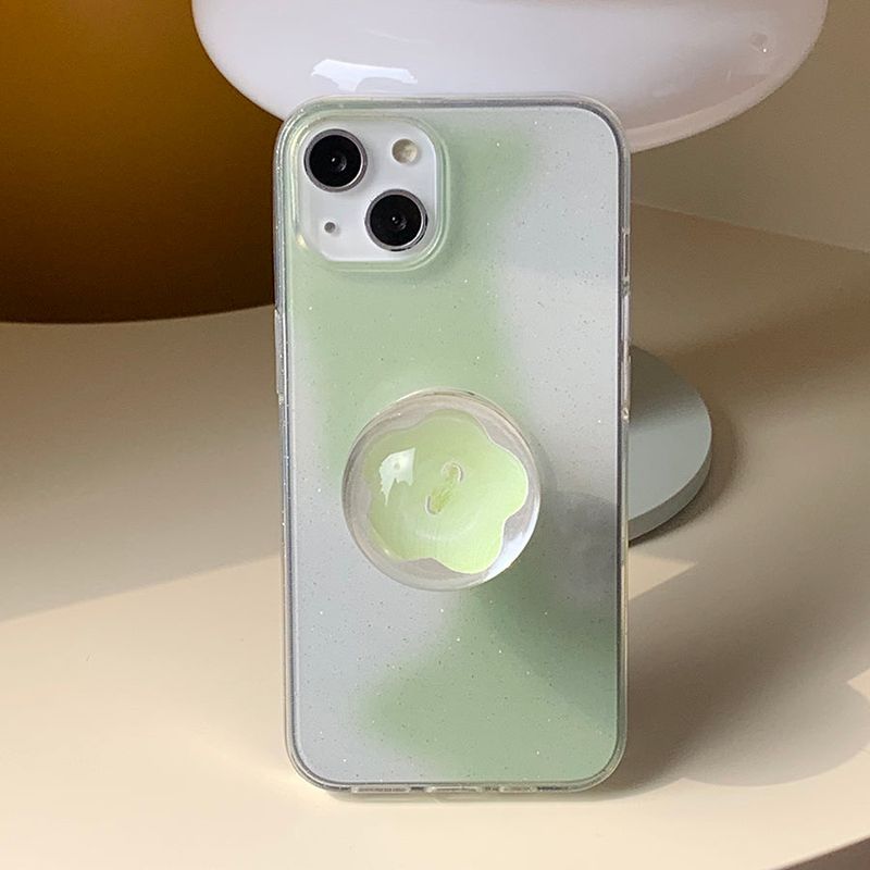 withsome（ウィズサム）の「Green - Blur Button Phone Case Bead Tok Set_glitter（Smartphone Accessories）」