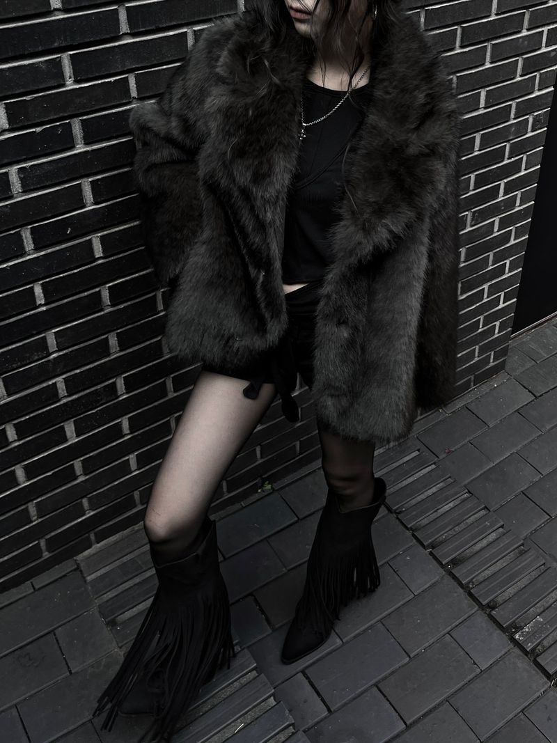 reversible fur mustang jacket (2color)
