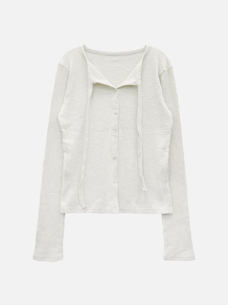 Nini Strap Ribbed Cardigan (6c)