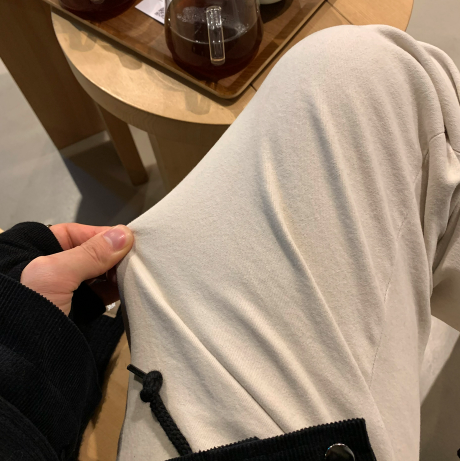 Logane Brushed Slim 9 Part Back Banding Cotton Pants