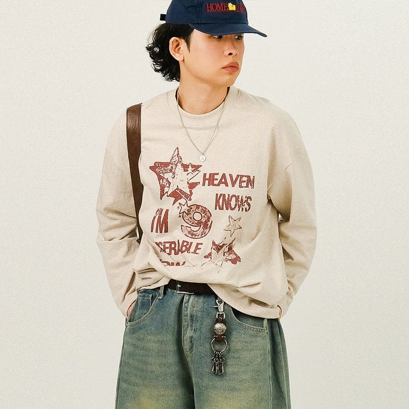 SEMIKAJI(セミカジ)の「 LW Heaven ヴィンテージプリント ロングスリーブ(トップス)」