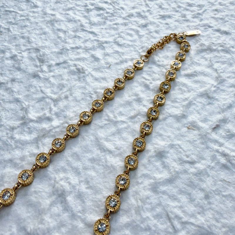 Vintage Crystal Medallion Necklace