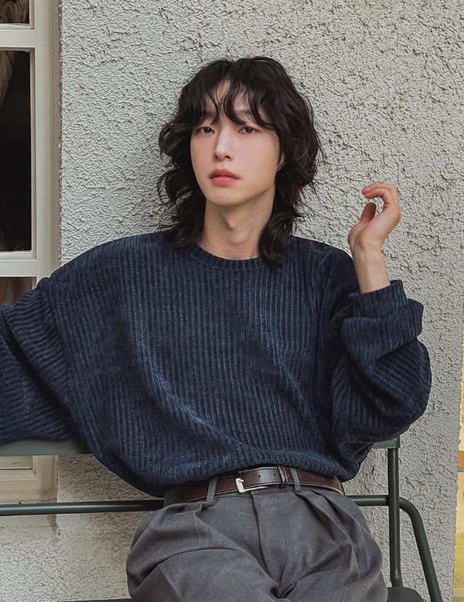 Tachy Velvet Knit Sweatshirt