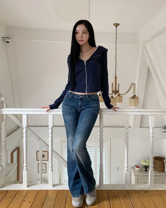 Fuzz Wingflap Low Bootcut Denim Pants