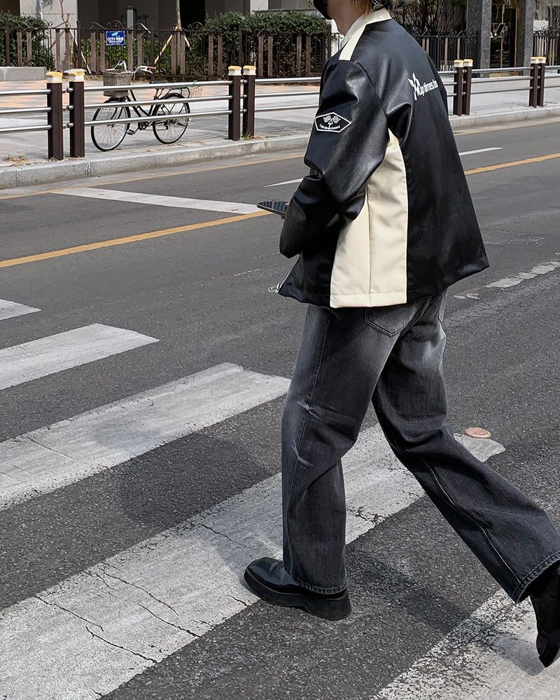 90's Bike Leather Jacket (2 colors)