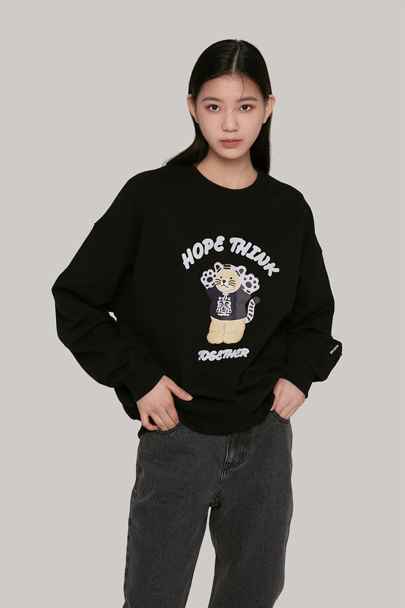 HTT Tiger Bear Crewneck_Black