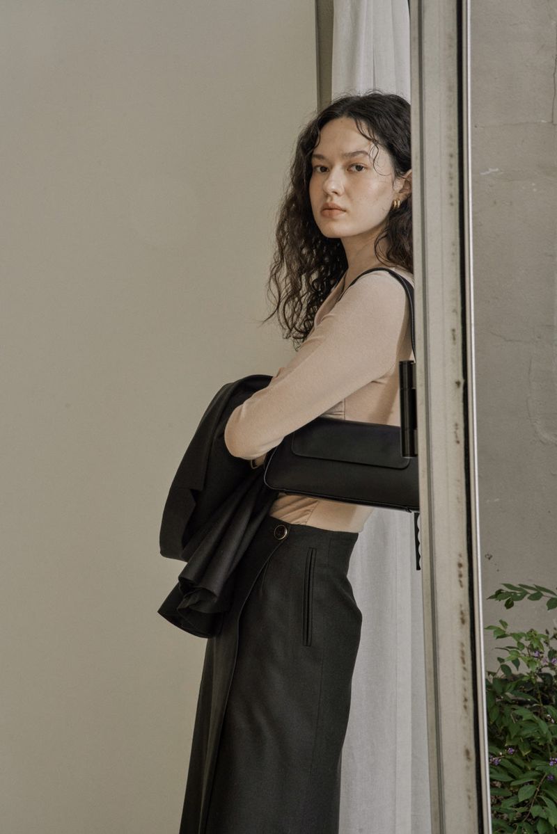 DRAPE JERSEY TOP_BEIGE