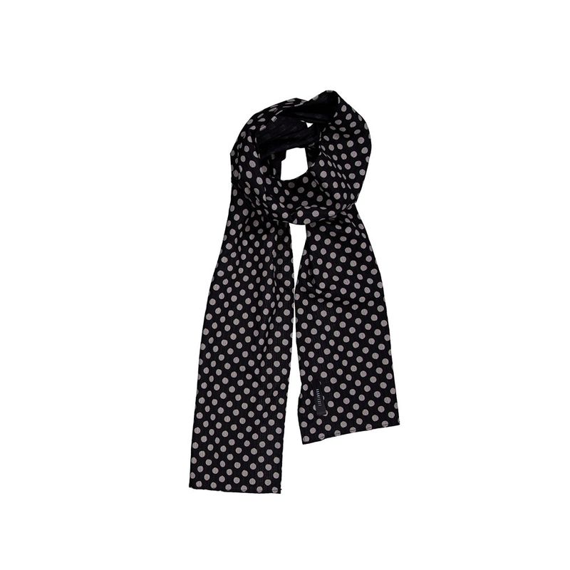 Polka Dot Long Scarf (black)